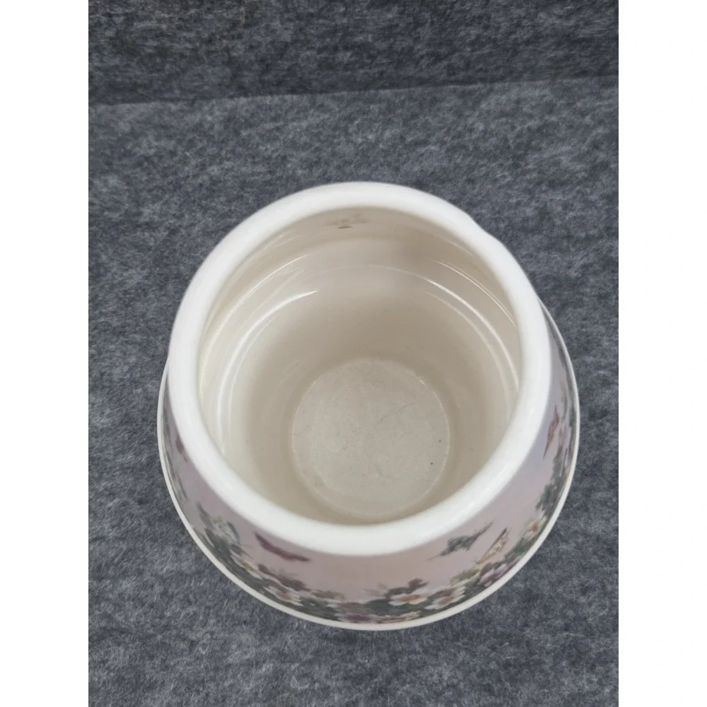 CARSON PORCELAIN BUTTERFLIES WILDFLOWERS SHADE CANDLE HOLDER Cottagecore Sm Chip
